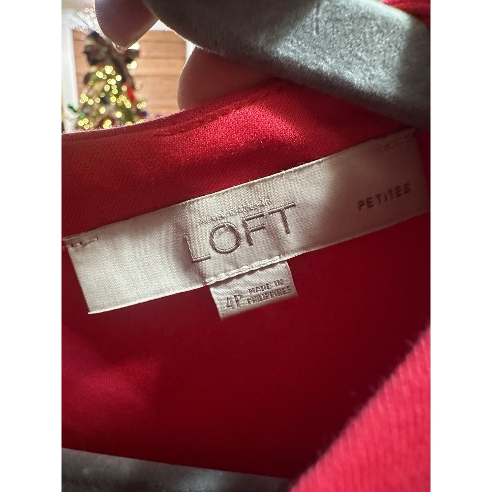 LOFT Pink Dress 4P Ruffle‎ Hem Sleeveless Back Zip - Picture 6 of 7